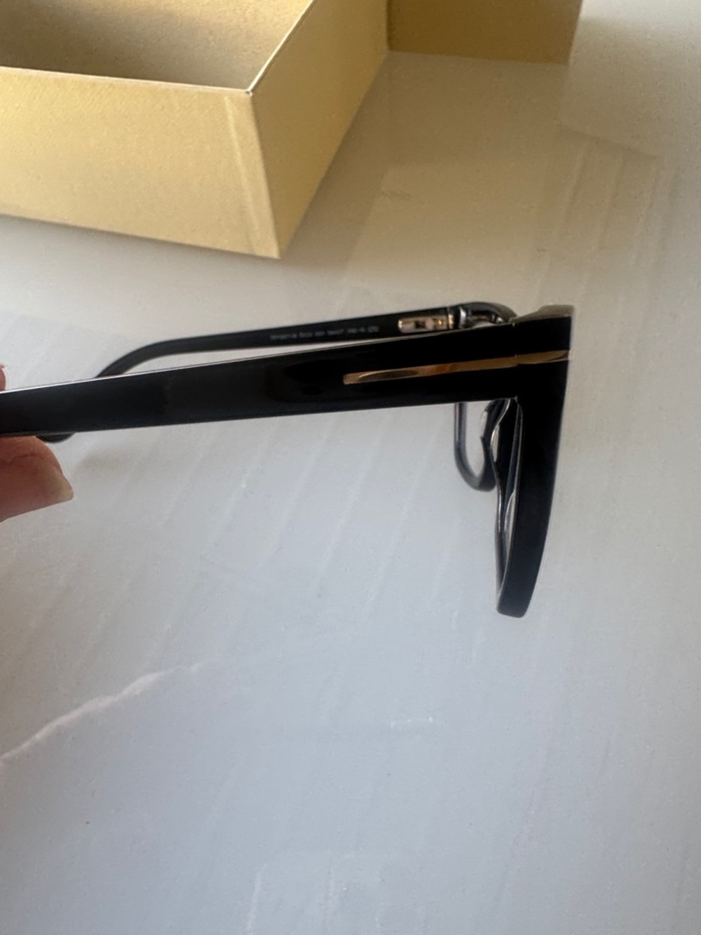 Tom Ford Blue Block Squared Cat Eye with Clip on Sun Shade - Case Set with Box - Picture 10 of 15